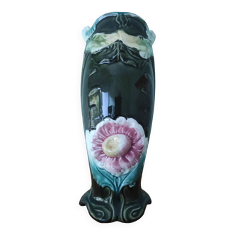 Vase barbotine 1900 signé Gustave de Bruyn