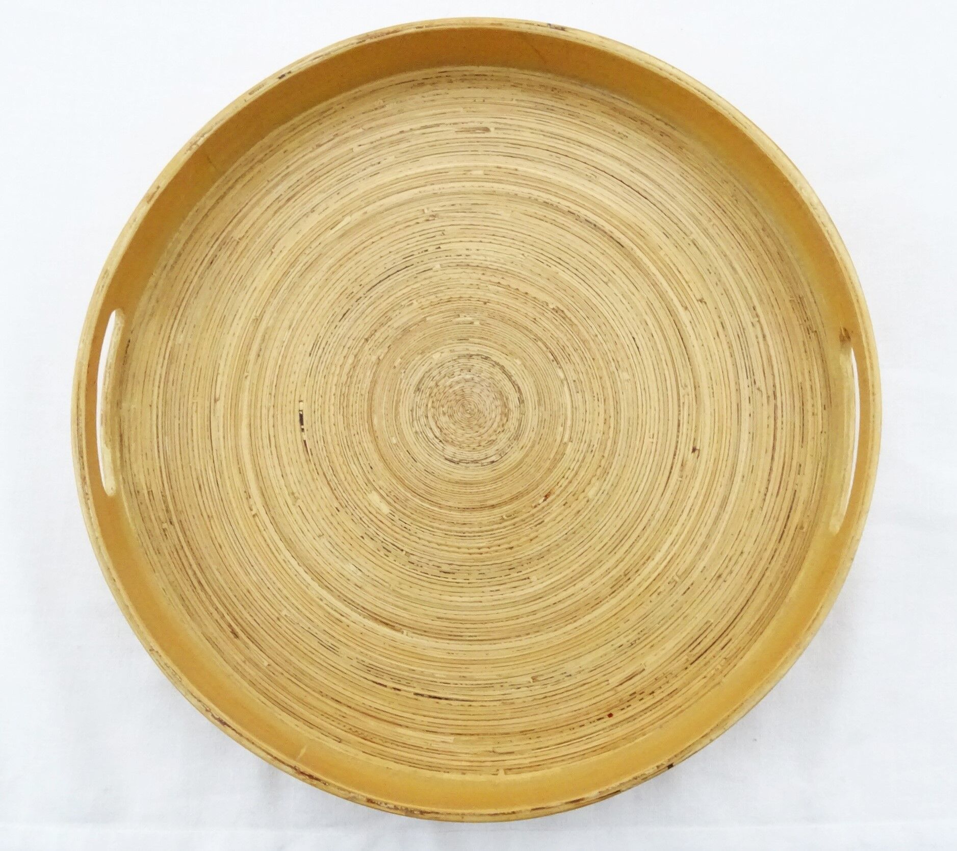Round top made of spirally glued strips