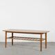 Midcentury Two Tier Teak Slatted Coffee Table.