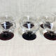 6 Art Deco glasses, purple foot