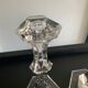 Paire de bougeoirs vintage en cristal Val Saint Lambert