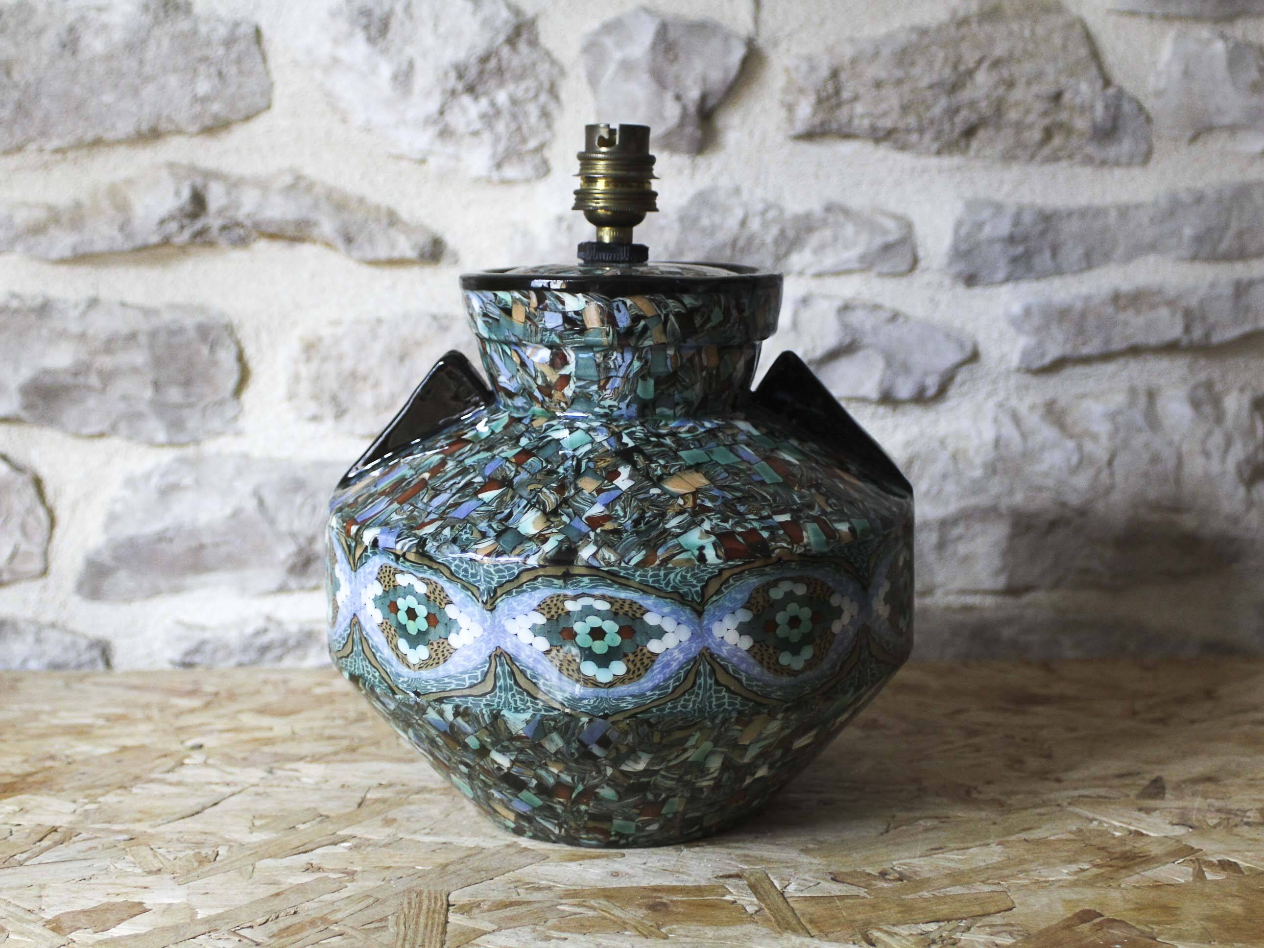 Gerbino Vallauris ceramic lamp base