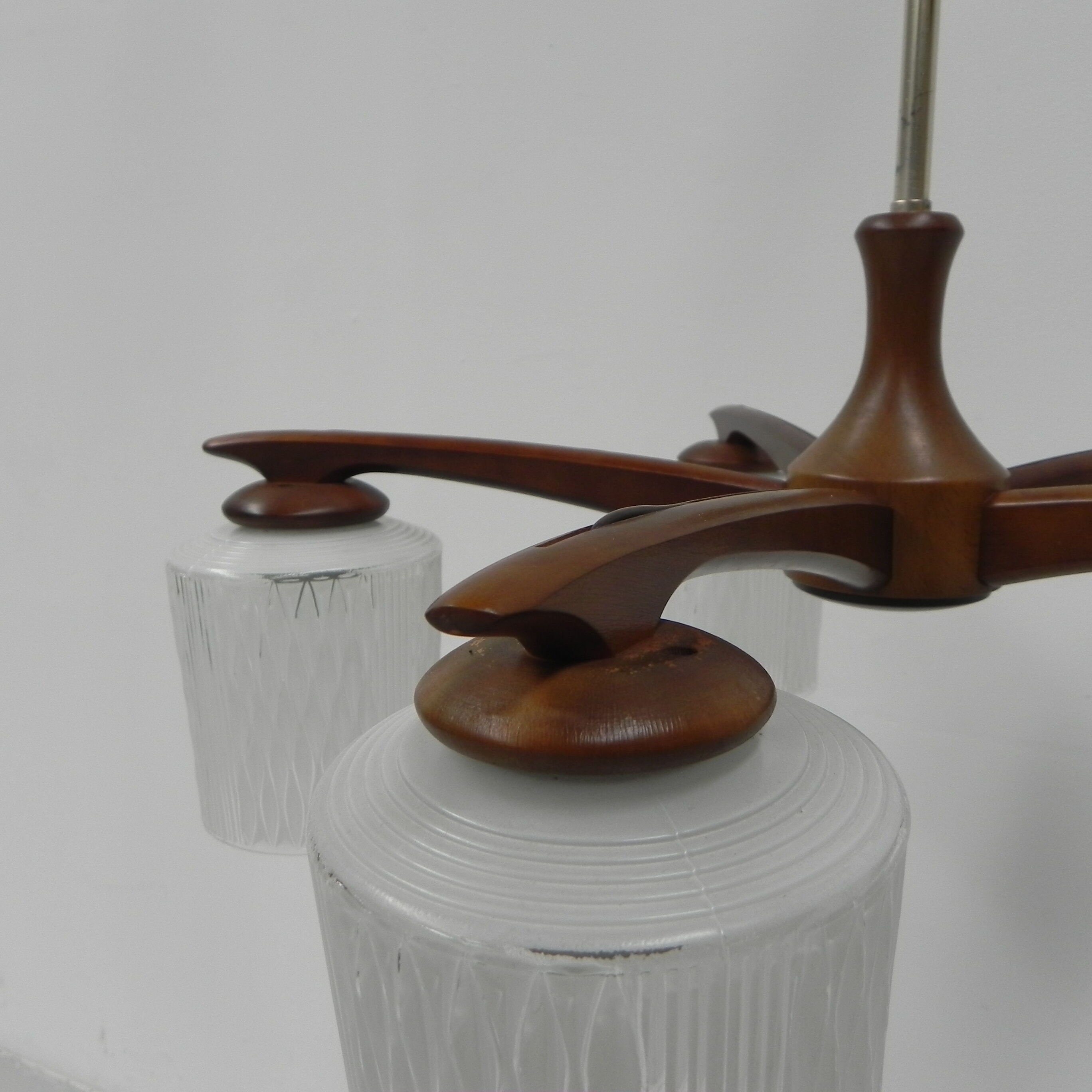 Vintage hanging lamp with 5 glass shades