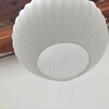 Pair brass and glass chandeliers