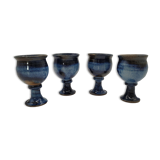 Set 4 blue sandstone cups