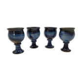 Set 4 blue sandstone cups