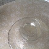 Biot cup in blown bubbled glass on foot