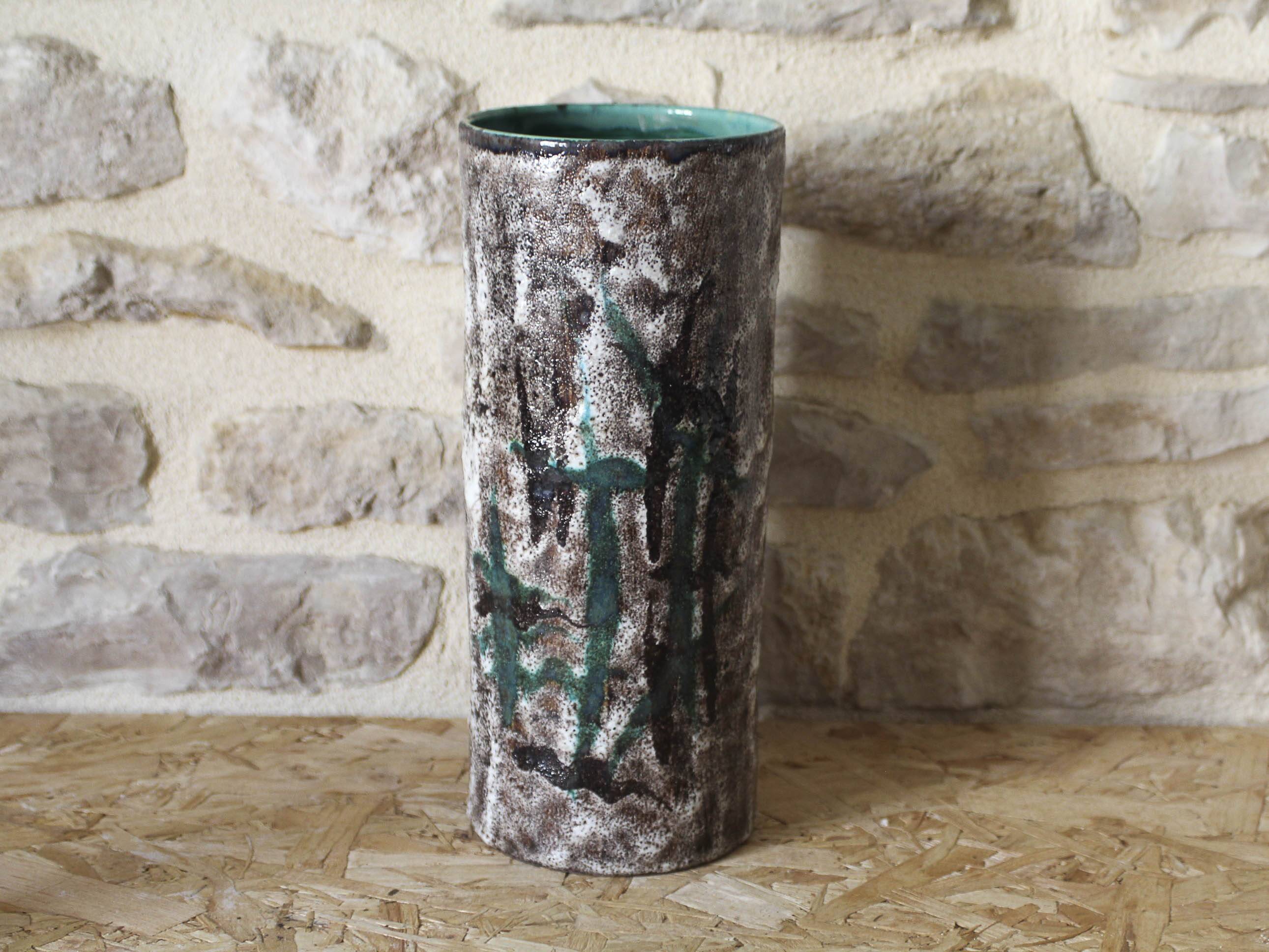 70s ceramic roller vase