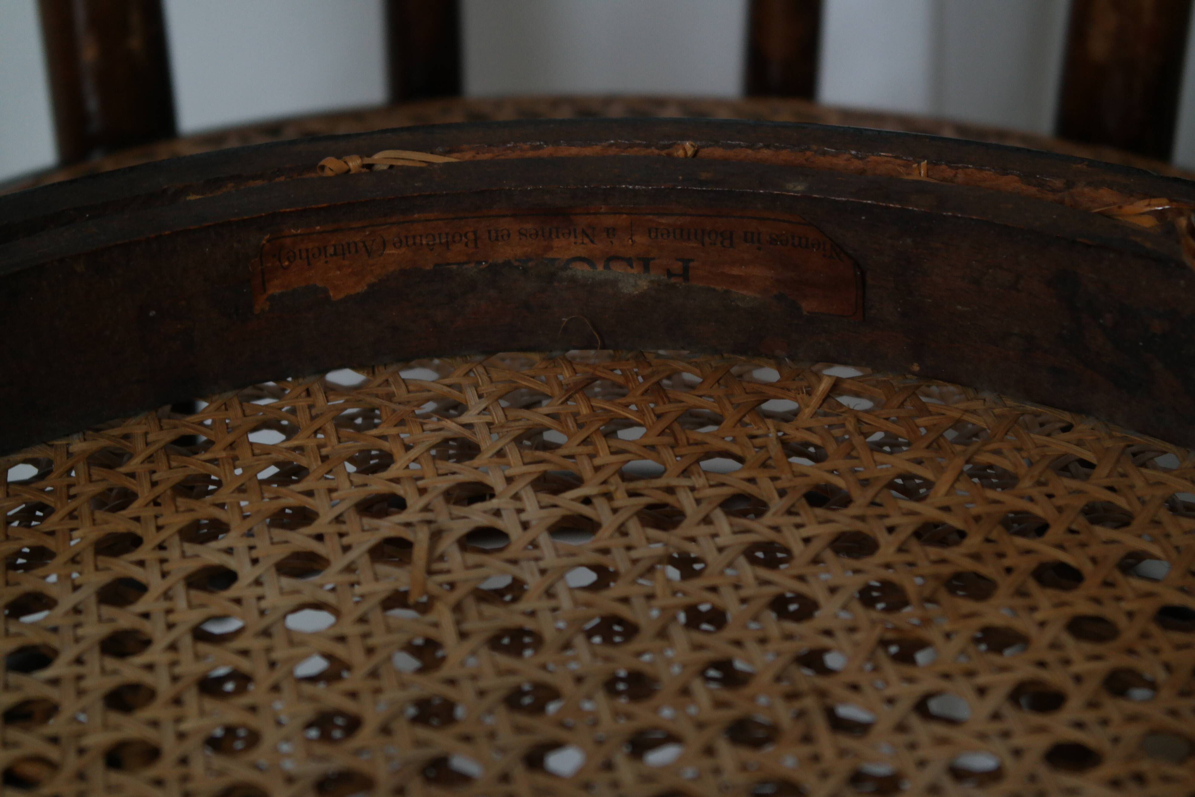 Pair of 20th century Fischel bistro chairs