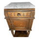 Chevet provincial ancien, dessus de marbre blanc, fin XIXe