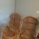 Pair of vintage rattan/wicker armchairs from the 70s