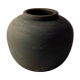 Black patinated terracotta vase