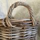 Large basket with rattan handles