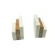 Pair of bookends, Art Deco, ivory white marble, Germany, 1930s.