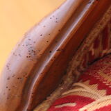 Armchair shepherdess red beige vintage antique