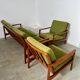 Living room set sofa armchair coffee table Scandinavian design 60s Swedish vintage teak