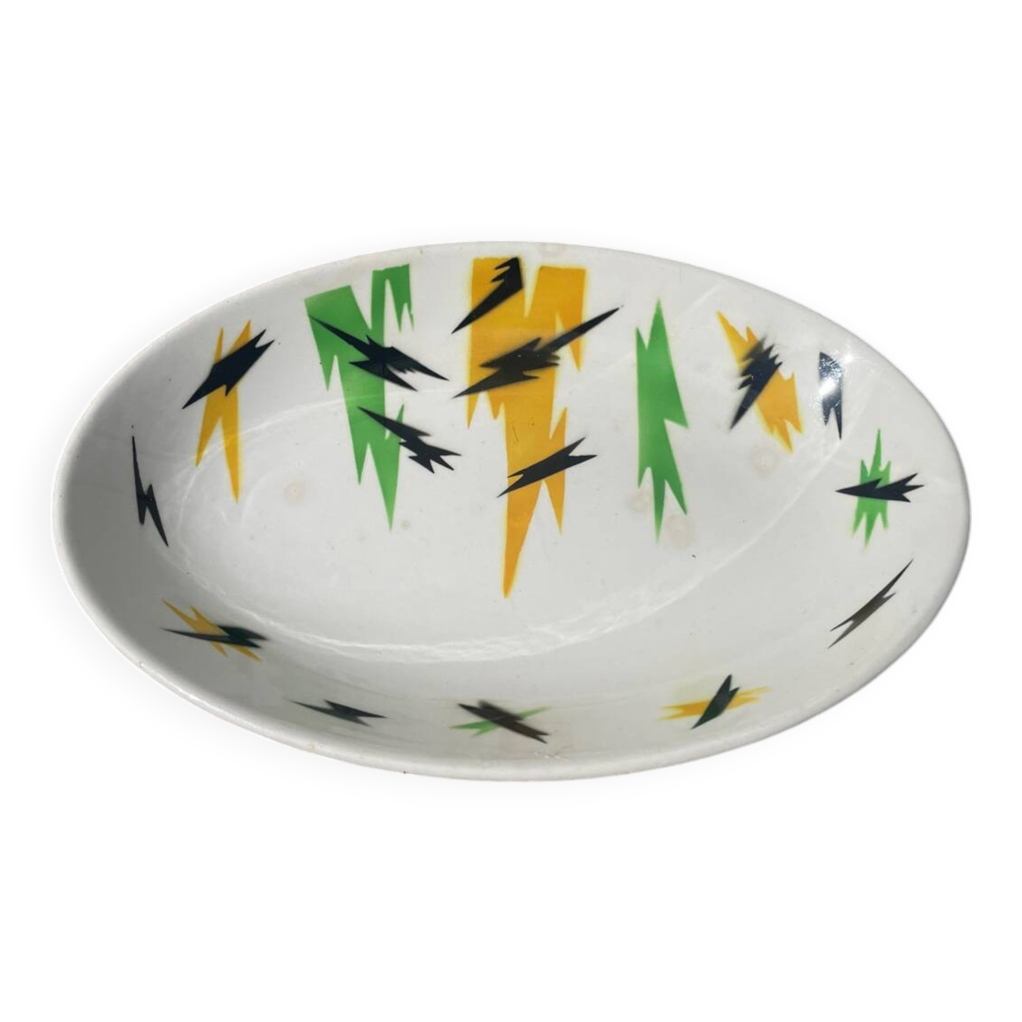 Oval bowl 1970 Digoin éclair