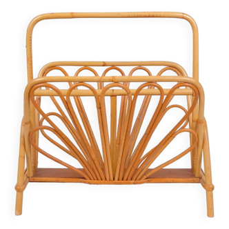 Rattan magazine rack