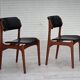 1960s, Danish design by Erik Buch, model 49, pair of chairs, teak wood.