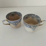 Set of fine earthenware cups