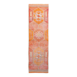 3x11 Coral Orange Bohemian Hallway Runner Rug, Rug For Hallway, 93x325 Cm