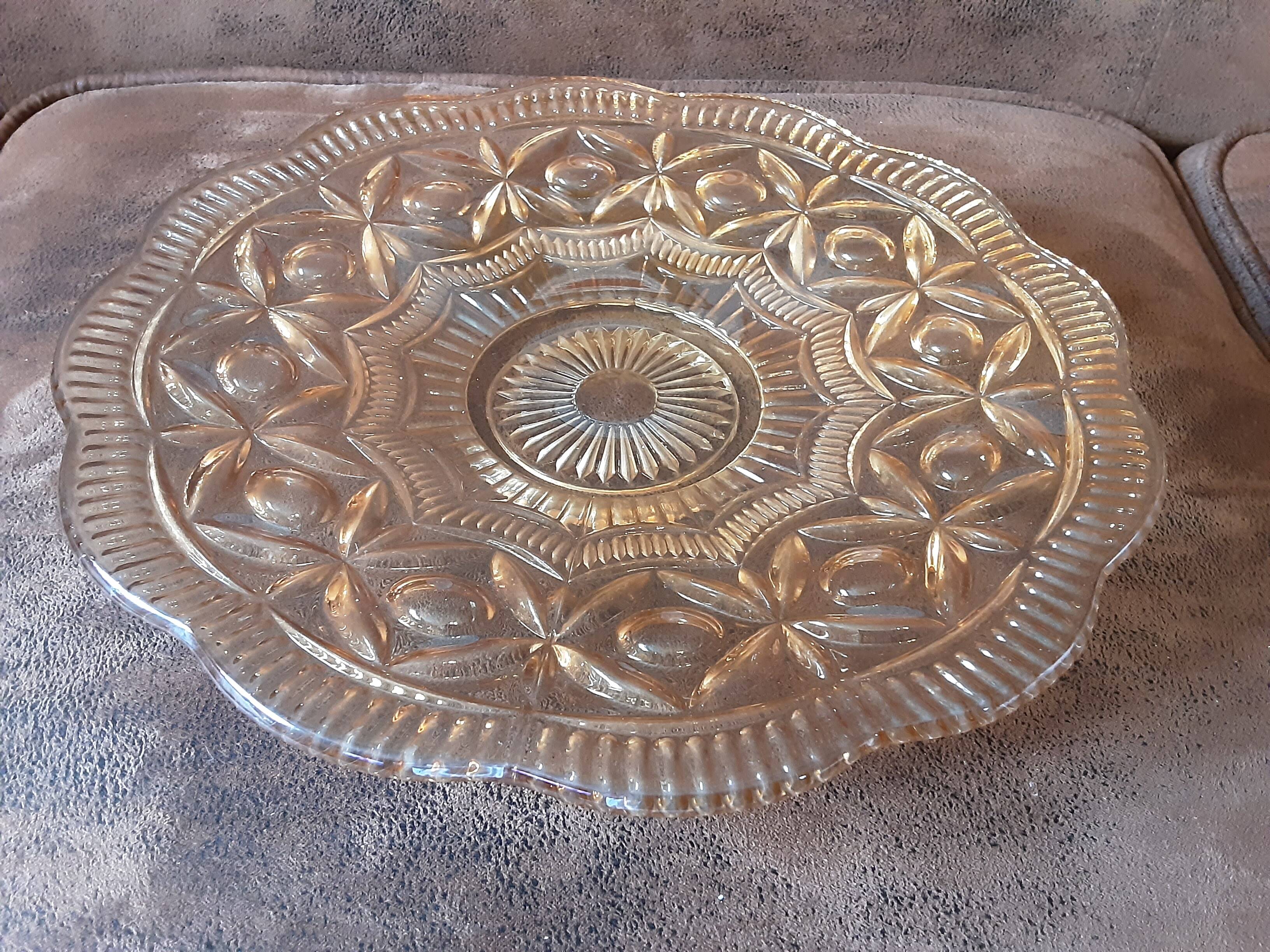 Original semi-hollow crystal dish