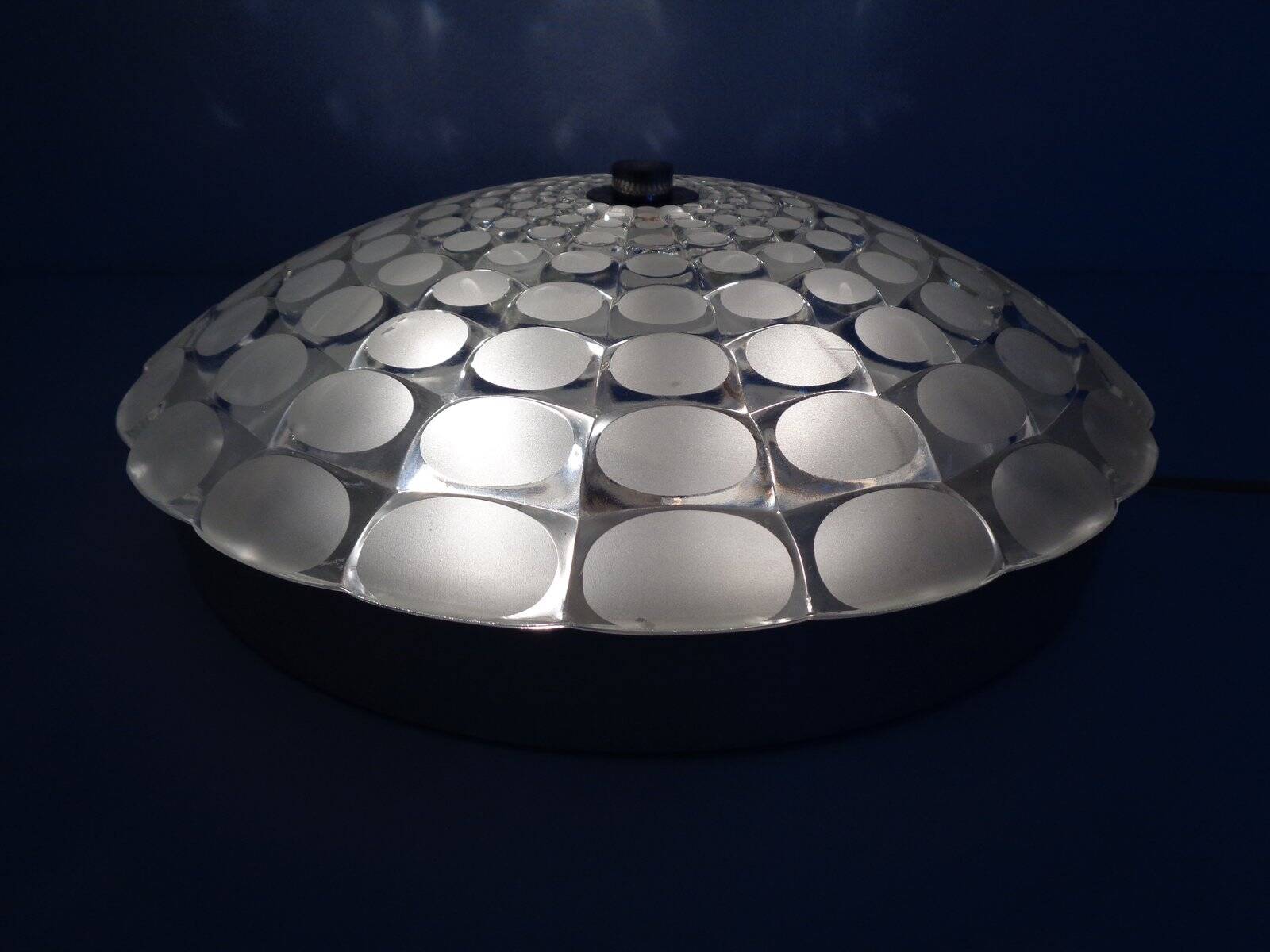 Large German Glass Ceiling Lights, Set of 2, 1960s