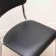 Chaise vintage tubax skaï noir et chrome