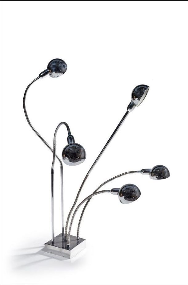 Pierre Folie "hydra" lamp for Jacques Charpentier 5 barrels