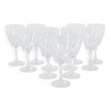 Set of crystal glasses, Danish design, 1970s, manufactured in Denmark
