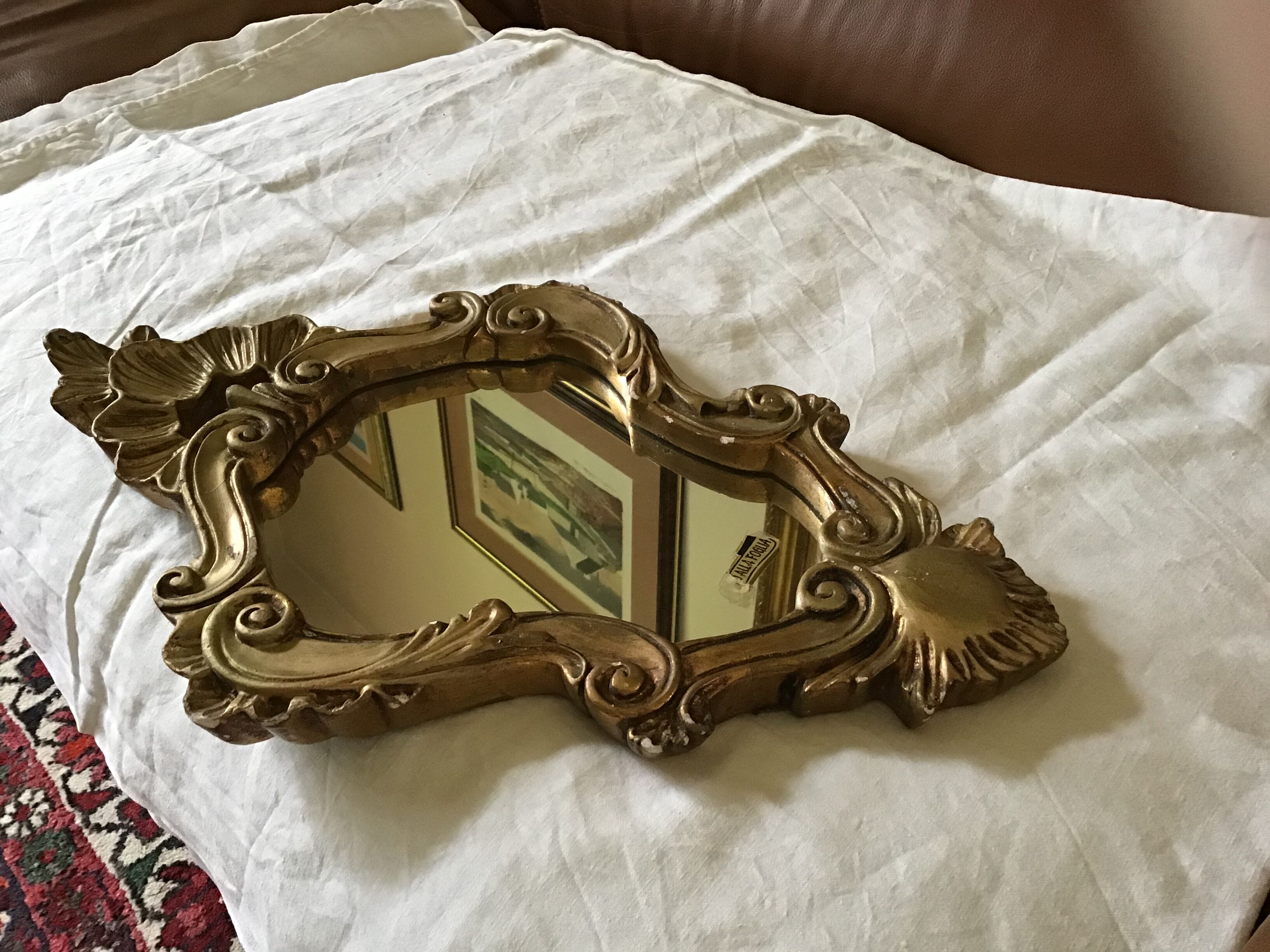 Old Italian mirror rockery style