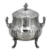 Edmond Tétard, beautiful sugar bowl in solid silver Minerva in Regency style.