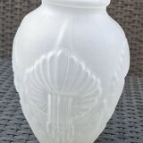 Art deco glass paste vase