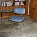 Vintage ski and chrome chair 1950