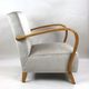 Fauteuil en velours beige allemand Art Déco, années 1960