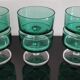 Set of 6 glasses of champagne Cavalier Luminarc vintage emerald green