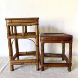 Vintage bamboo plant holders