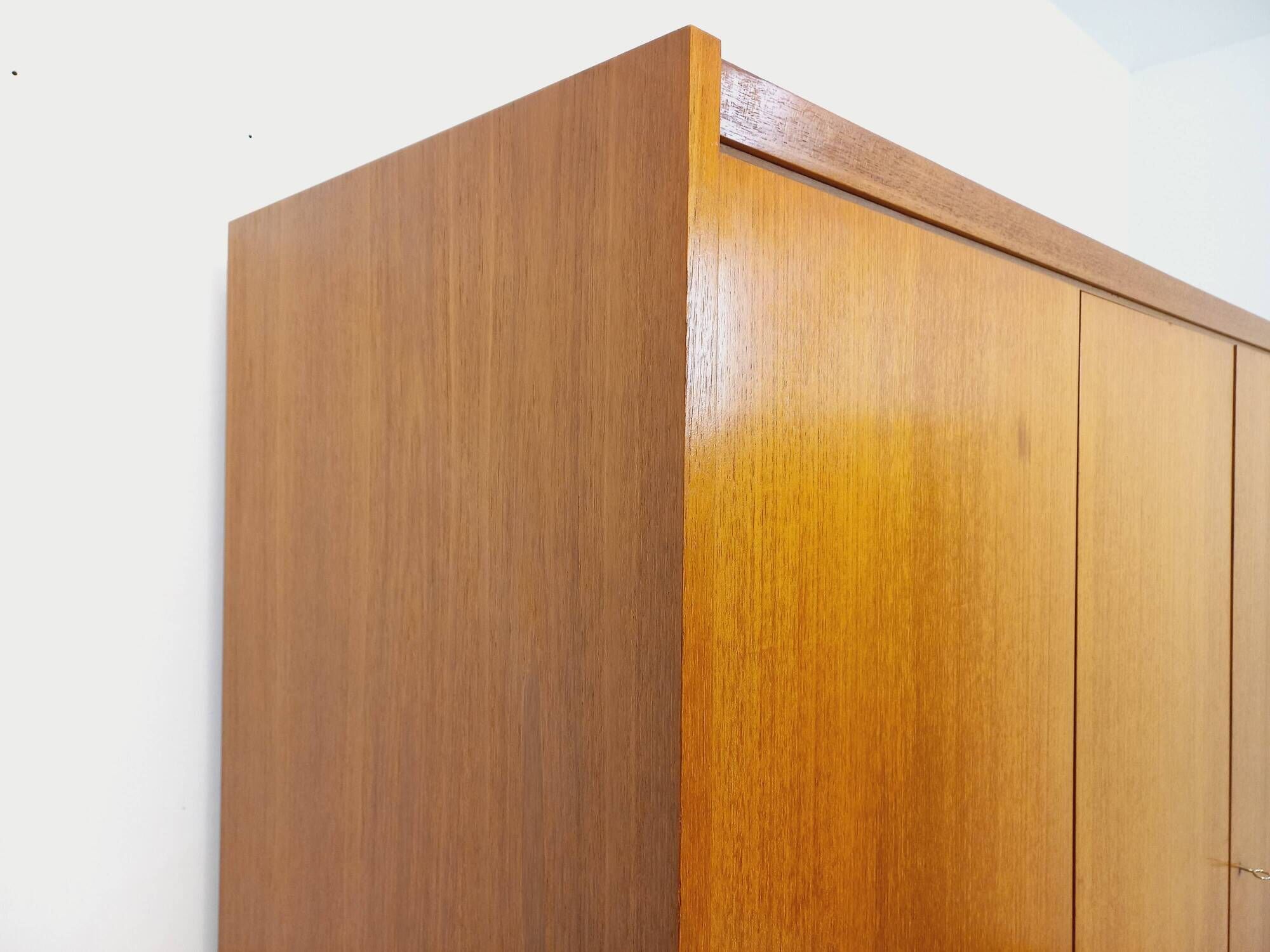 Vintage Scandinavian-style teak wardrobe from the 1960s