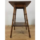 Table d'appoint bambou bois sculpté 1960 sellette