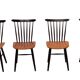Set of 4 spindle back dining chairs 1960s holland