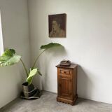 Rustic oak bedside table 1900