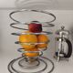 Chrome spiral fruit basket