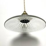 1950s glass pendant light
