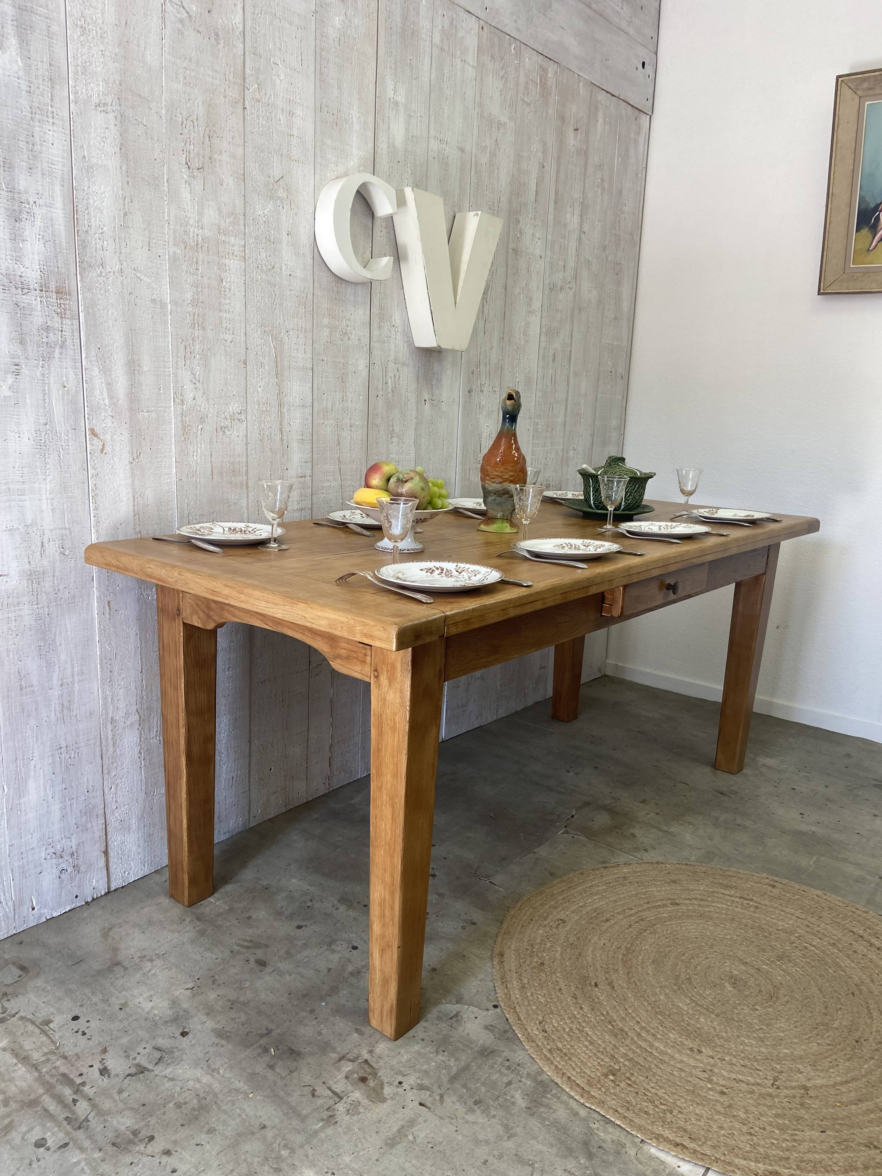 Table de ferme 180/280x80cm