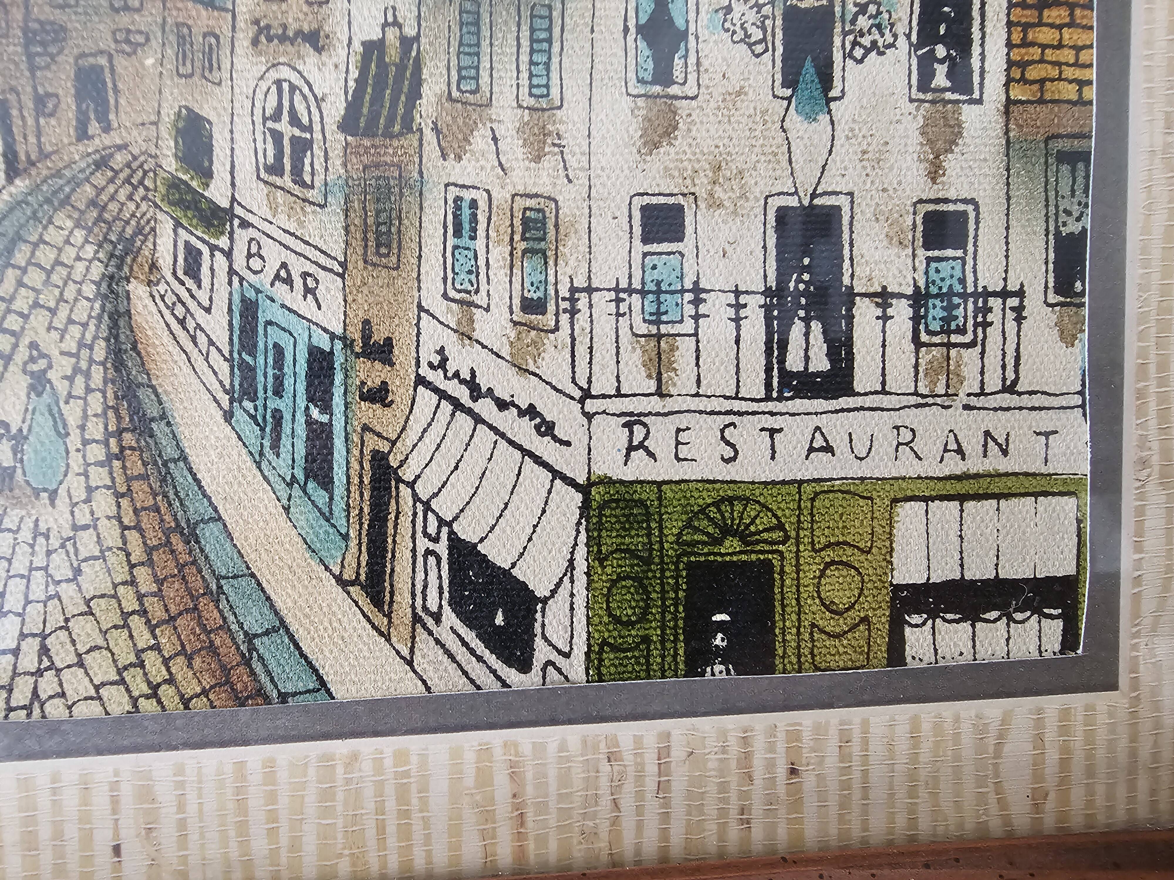 Oil Painting on Canvas - Rue de Paris Montmartre Signed Robert Scott