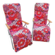 2 vintage floral deckchairs