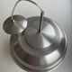 Brushed aluminum ball pendant light