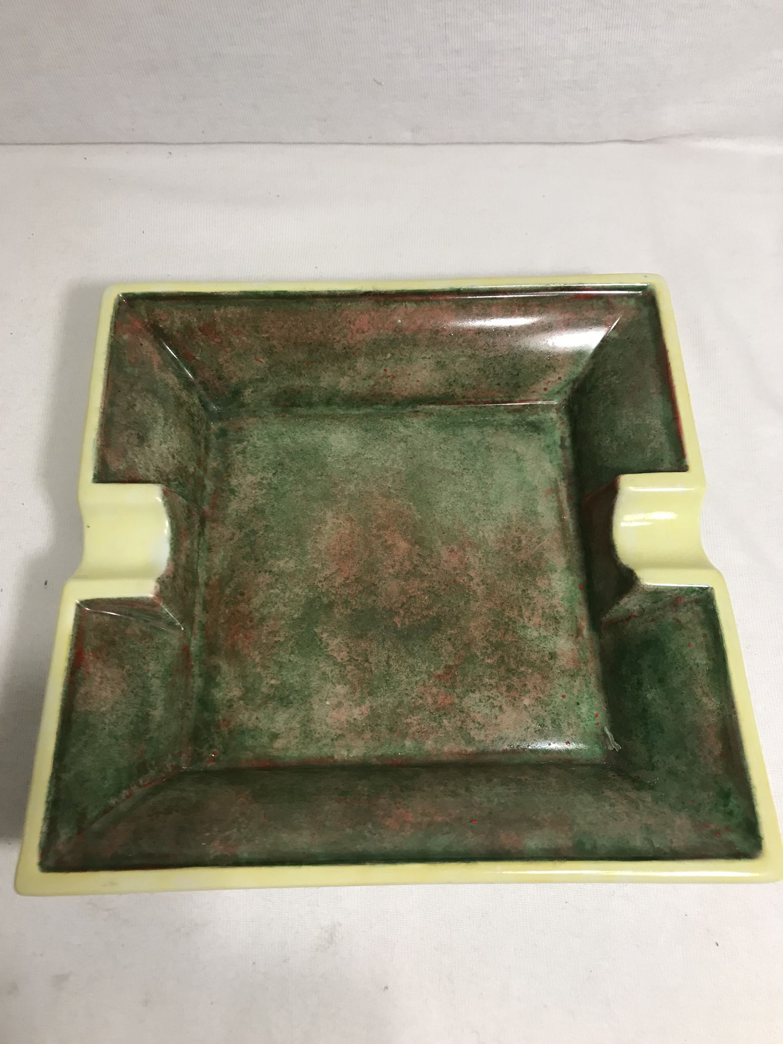 Old porcelain limoges stamp, signature sylvie 93 vintage ashtray
