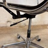 Vitra EA 119 Charles & Ray Eames, cuir et aluminium – noir – chaise de bure