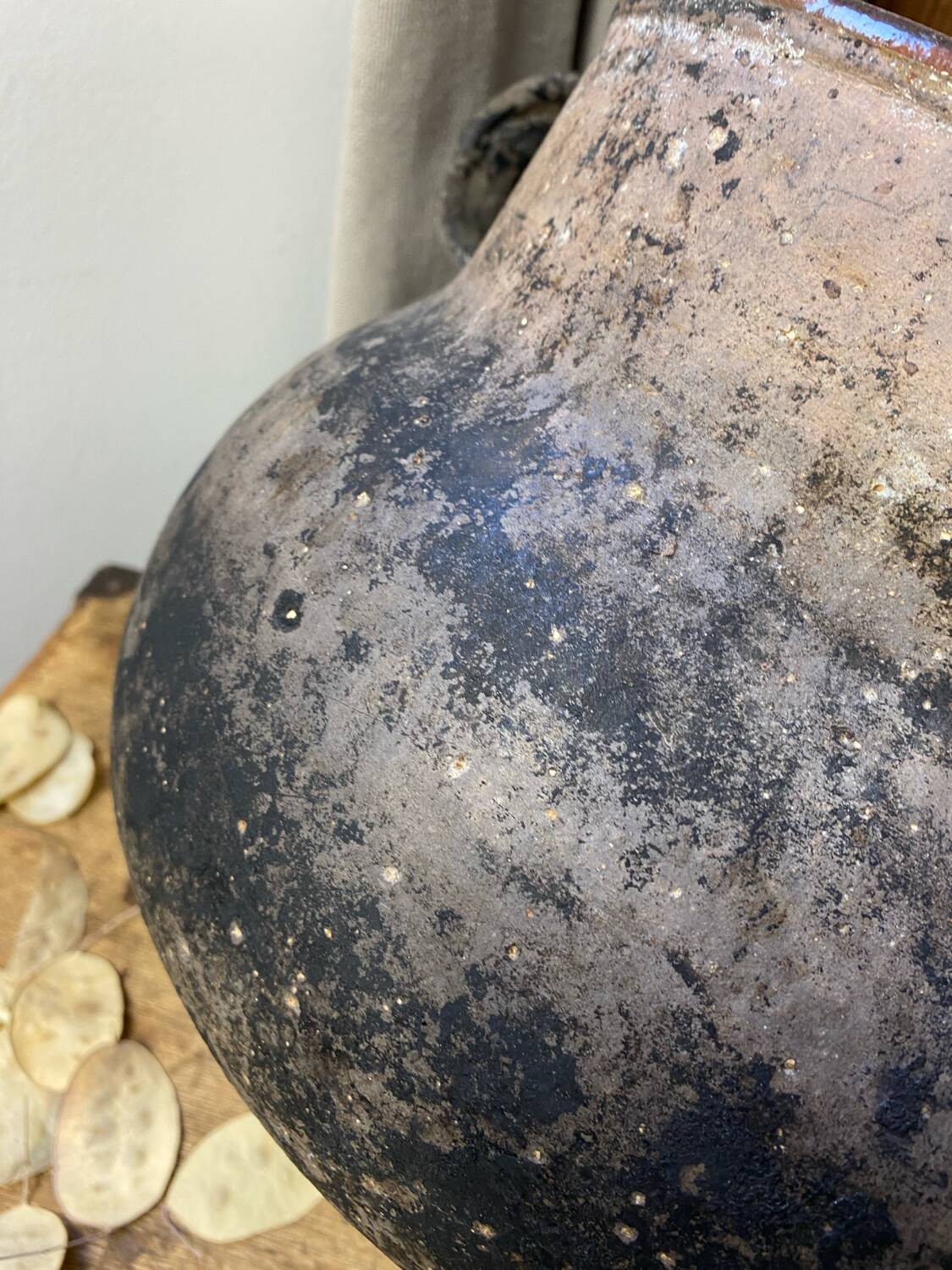 Antique terracotta pot with handles Vallauris